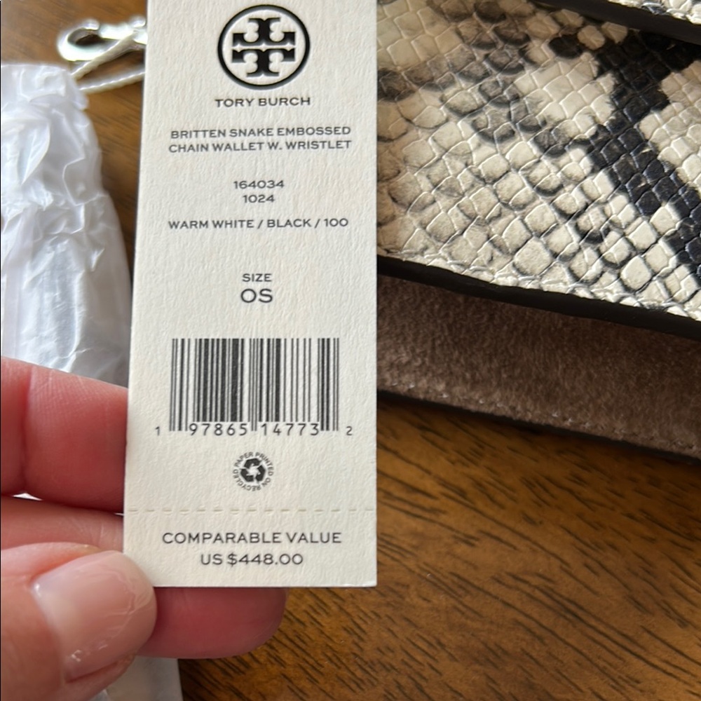 Tory Burch Snake Print Clutch - Black and Gray - Picture 12 of 13